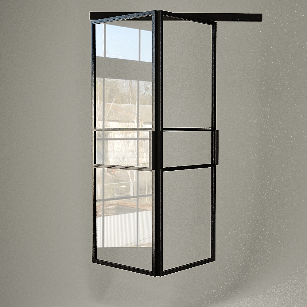 Steel and glass bifold internal door — HAFELE Fold 100 system