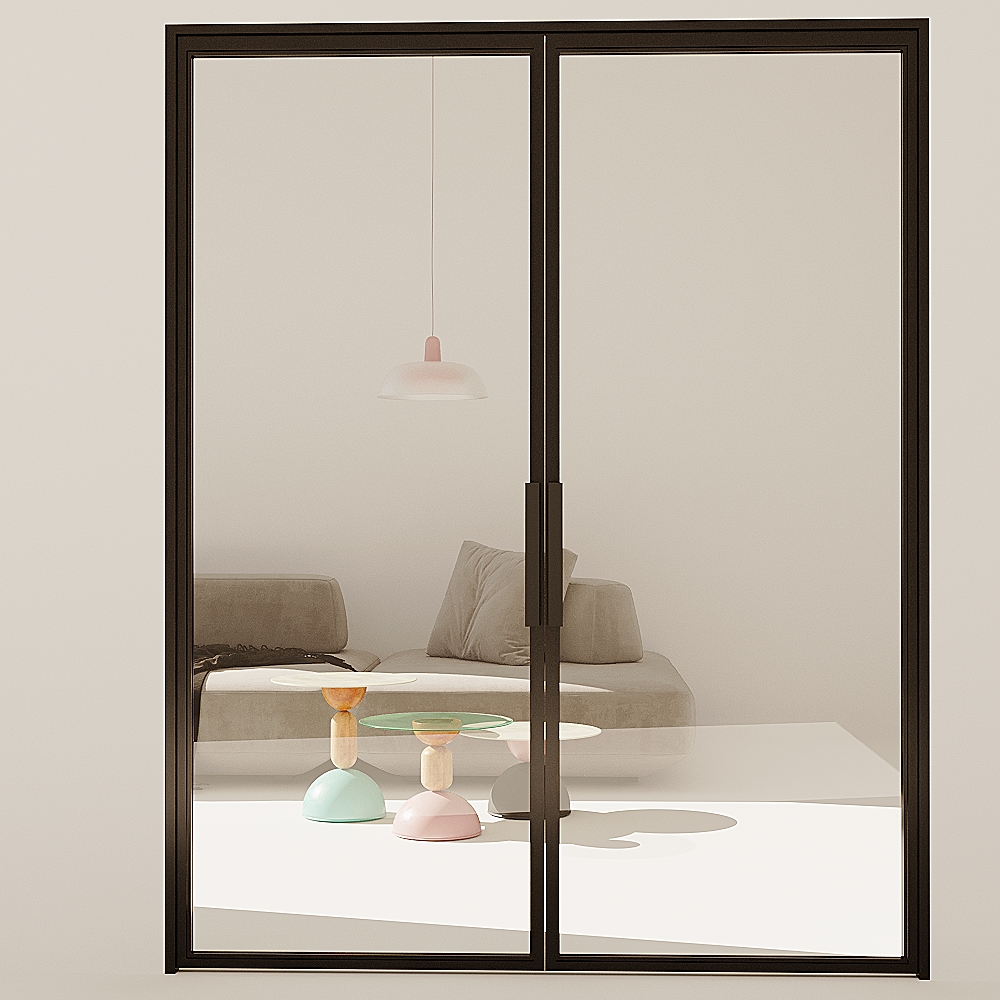 Bespoke steel and glass hinged internal door — MetaliX supplied by Old English Doors