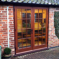 Custom Wooden French Doors in the Georgian Style