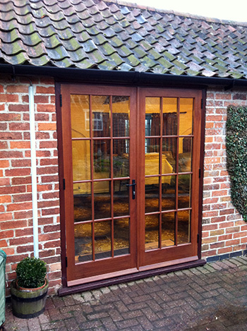 Custom Wooden French Doors in the Georgian Style