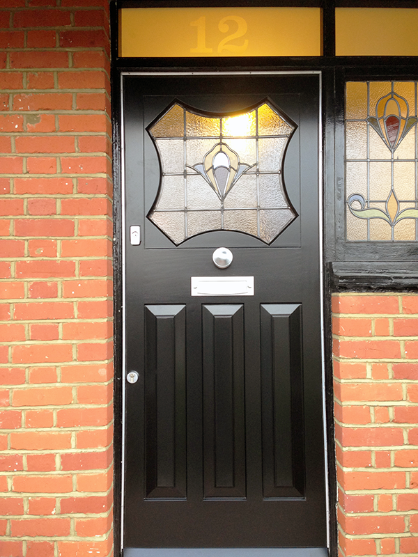 This Art Nouveau door features a slightly different design