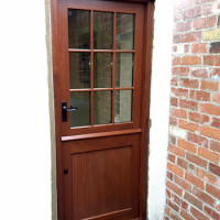 Custom barn door in stable style