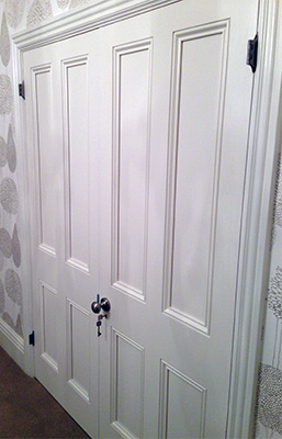 Double doors in the Victorian style