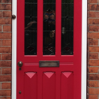Wooden front doors in the Edwardian style